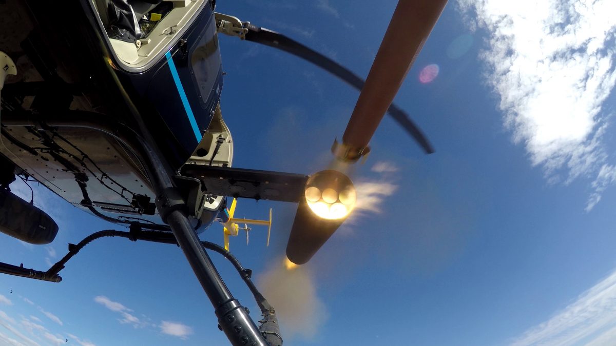 Arnold-Defense-M260-launcher-fires-Thales-2.75-inch-rocket-from-helicopter-FINAL